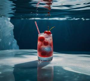 Blue Lagoon Sparkler Mocktail