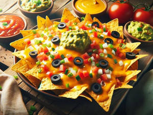 Signature Nachos With Cheese Sauce