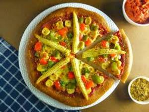 Baby corn pizza