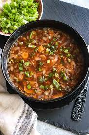 Veg hot and sour soup