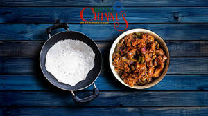 3 Appam + Chilli Chicken (500 Ml)