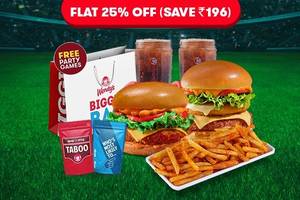 FLAT 25% Off on Cheesynator & Tandoori Chicken, Piri Piri Fries & 2 Coke
