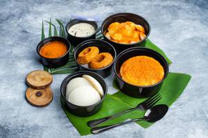 Idli 1 Plates + Medu wada 2 Plates + Thatte Idli 2 Plates