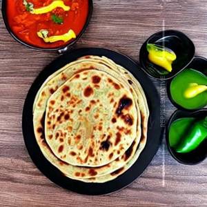 Cheese capsicum chilli garlic paratha