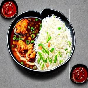 Chicken rice bowl steam rice