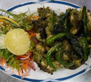 Murgh Hari Mirchi Kebab/Pacchi Mirchi kodi kebab