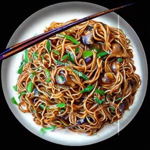 Mushroom Manchurian Noodles