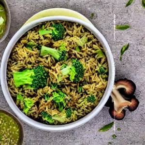 Broccoli Mushroom Pot Rice