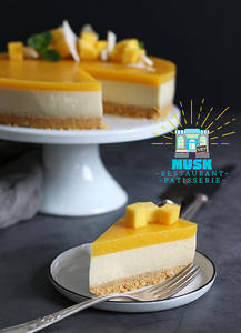 Mango Cheesecake Slice