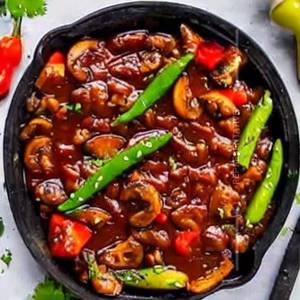 Veg Mushroom in Barbecue Sauce Dry