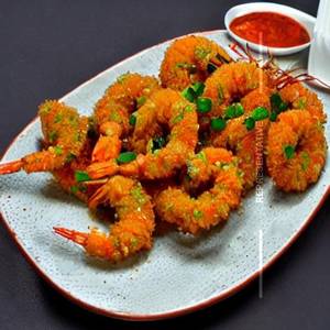 Golden Fried Prawns