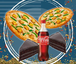 2 Panner Tikka Pizza + 2 Truffle Pastry+ 750 Ml Cold  Drink