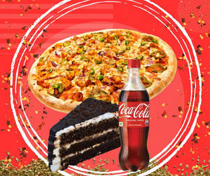 1 Chicken Tikka Pizza + 1 Truffle Pastry + 250 Ml Cold Drink