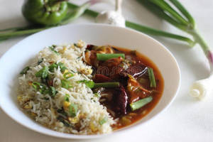 Chicken Chilli With Fried Rice
