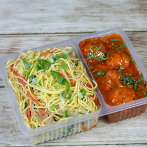 Veg Manchurian With Noodles