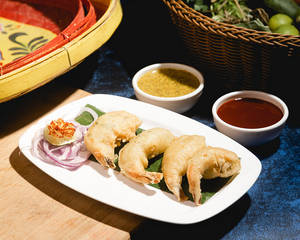 Bagane Masala Chingri Batter Fry [4 Pcs]