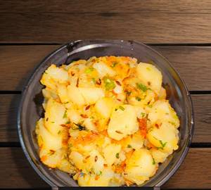 Dry Aloo + Plain Curd