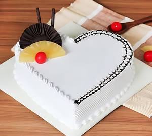 Pineapple Valentine Heart Cake
