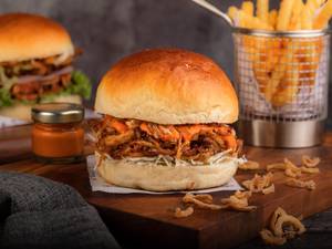 Barbeque Pulled Pork Burger