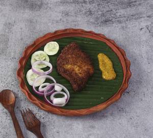 Kolkata style diamond fried fish bhetki [1 piece]