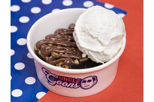 Walnut Nutella Brownie With Ice Cream