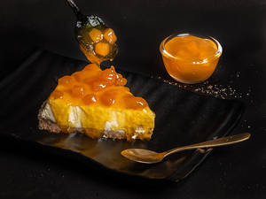 Mango Cheesecake Slice.