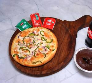 Double Veg Pizza [7 inches] with Choco Lava Cake