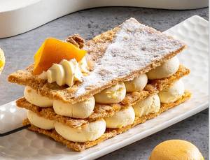 Eggless Mango Millefeuille Pastry