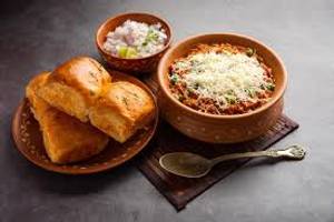 Cheese pav bhaji