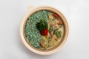 Blue Rice With Thai Curry Bowl