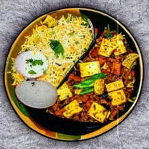 Paneer Mushroom Babycorn Biryani