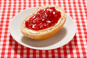 Butter jam sandwich