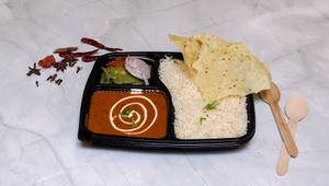 Dal Makhani Basmati Chawal With Tim Tim Special Papad [Meal For 1]