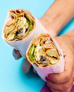 Lebanese Muhammara Falafel Wrap