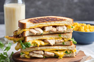 Grilled Chicken And Egg Cheese Sandwich
