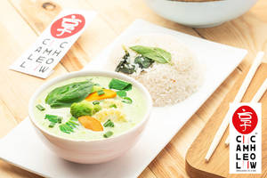 Thai Green Chicken Curry And Basil Fried Rice