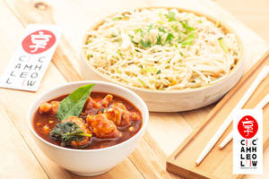Spicy Basil Chicken And Coriander Ginger Noodles
