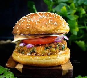 Mushroom chicken burger