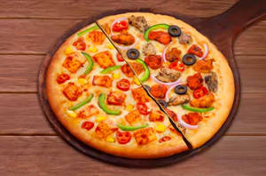Veg and Non Veg Pizza [Big, 10 inches, Serves 2]