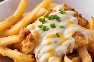 Chicken And Cheese French Fries