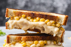 The Grilled Mayo And Corn Cheese Sandwich