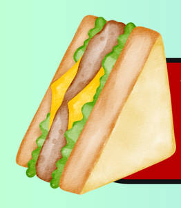 Jounior Sandwich + Plain Garlic Bread + Vanill Milk Shake +toy