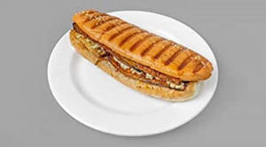 Cheddar Eggplant Parmesan Cubano Sandwich - Half