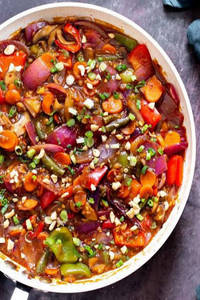 Mix Vegetables In Hot Garlic - Dry