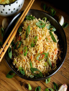 Vegetable Burnt Garlic Fried Rice