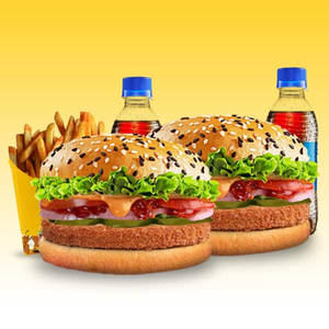 2 Ghost Rider Burgers + 1 Peri Peri Fries + 2 Pepsi (250ml)