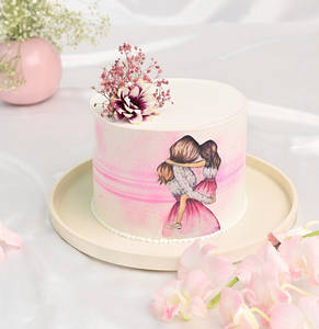 Mother’s Day Special (pink & White Cake)