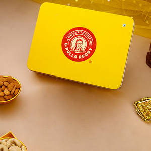 Dry Fruit Assorted Sweets In Yellow Tin 1kg