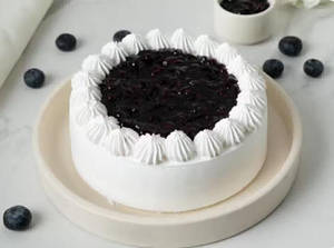 Eggless Vanilla Blueberry Cake
