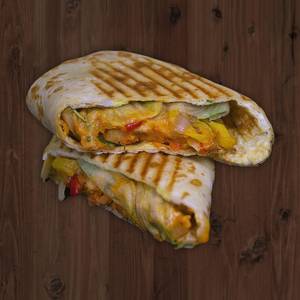 Exotic crusty veg wrap